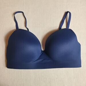 Soma Enbliss Wireless Bra Nightfall Navy Blue Cloudsoft Comfort Padded Size 38B